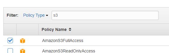 Assign S3 read write access policy to group
