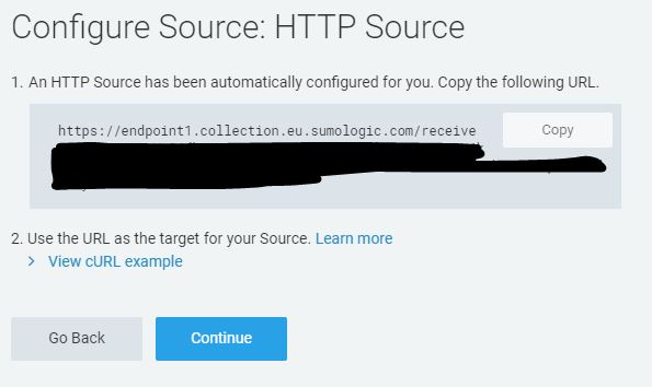 Sumologic endpoint URL