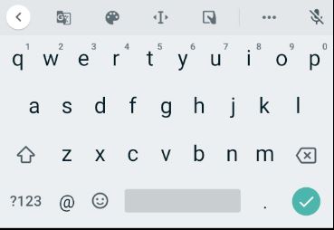 Android's  Email keyboard